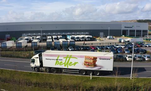 Greencore - Truck drives past Greencore’s distribution centre in Dordon near Tamworth