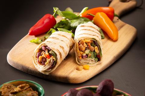 Chickpea salad wraps from Fazila foods