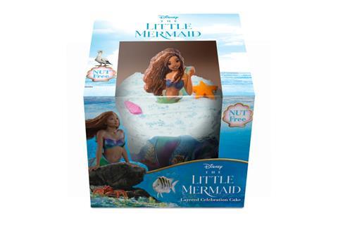 The Little Mermaid Cake in packaging
