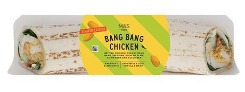 M&S - Bang Bang Chicken Wrap - 2100x791
