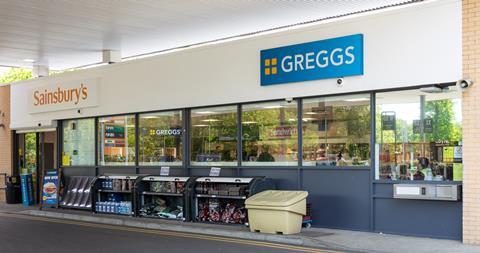 The newly opened Greggs shop at Sainsbury's petrol station in Cobham, Surrey