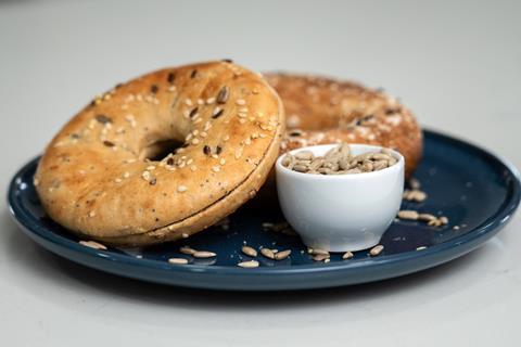 Bagels made with sunflower flour