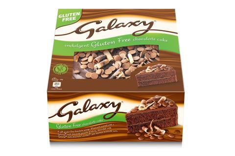 Mars Chocolate Drinks and Treats is taking its Galaxy brand into the gluten free cake market for the first time