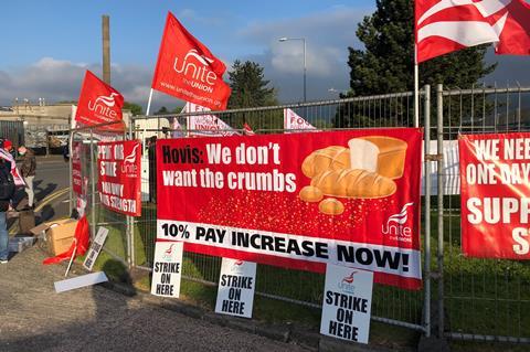 The strike at Hovis' site in Belfast