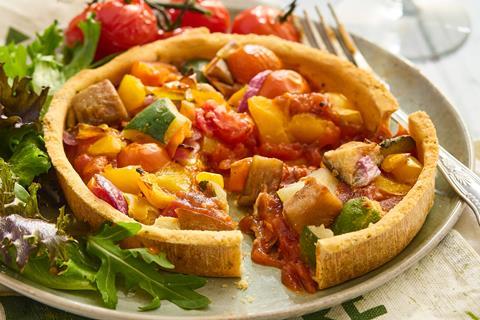 Fieldfare Rustic Roasted Vegetable Tart_tart inside