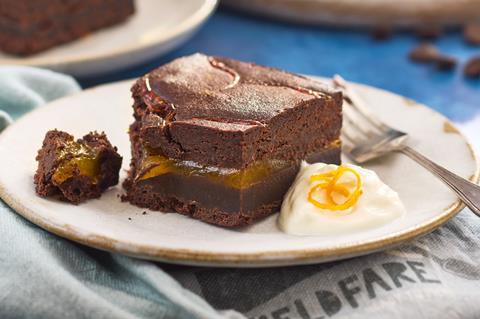 Fieldfare Chocolate Orange Brownie_serving
