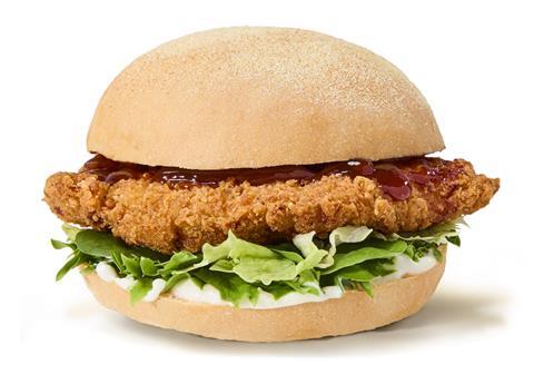 Greggs BBQ chicken burger