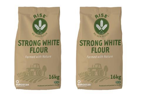 Rise Re Gen Strong White Flour in brown paper bags