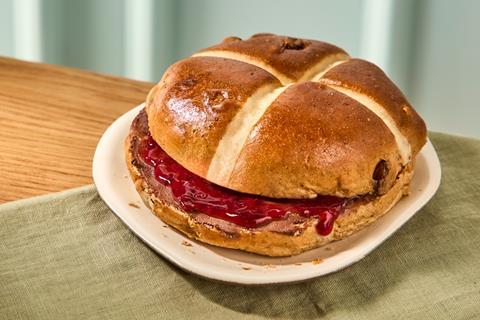 Morrisons Hot Cross Bun Sandwich landscape - resized