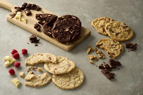 Chocolate cookies on a board