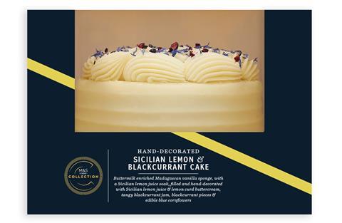 M&S Collection Sicilian Lemon & Blackcurrant Cake