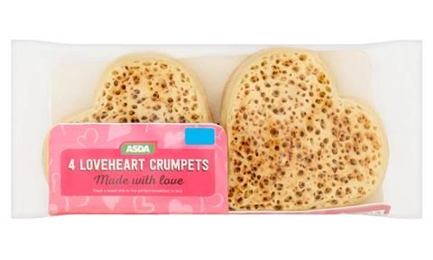 Loveheart crumpets