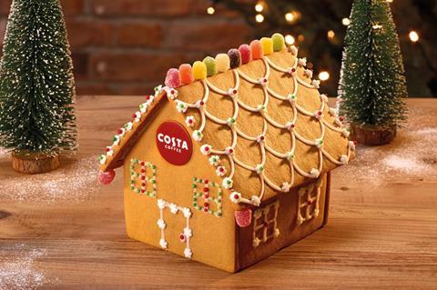 Build your own Gingerbread Coffee Shop by Costa Coffee