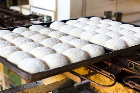 Finsbury Food Group - Buns head into the oven at a Finsbury bakery