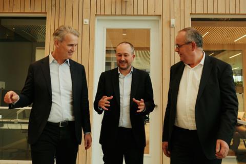 Vandemoortele Délifrance - Vandemoortele MD bakery products Peter Boone (left), Délifrance MD Robert O'Boyle (centre), and Vandemoortele CEO Yvon Guérin - 2100x1400