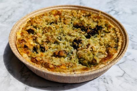 Higgidy, Garlic-Roasted Broccoli & Vintage Cheddar Quiche with Emmental Crumb  2100x1400