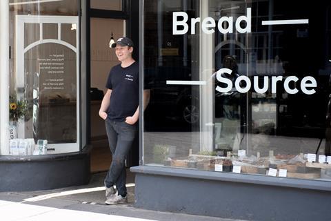 Steven Winter stood outside a Bread Source bakery