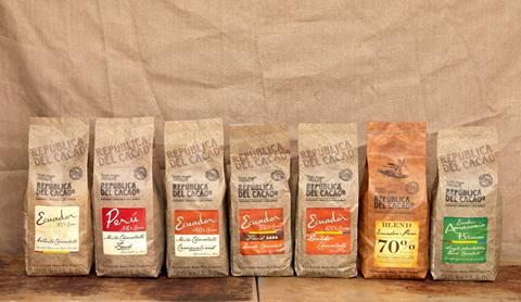 Republica del cacao range in packaging