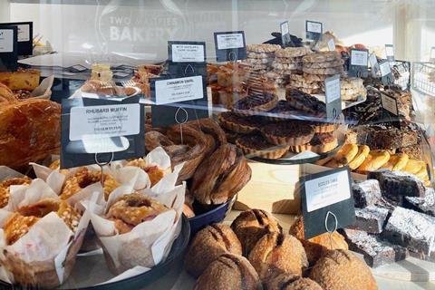 A selection of baked goods from Two Magpies Bakery