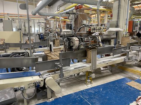 HSE - A photo taken by an HSE investigator of the packer closing machine at ADM Milling's site in Corby following a 2023 incident where a worker lost a finger