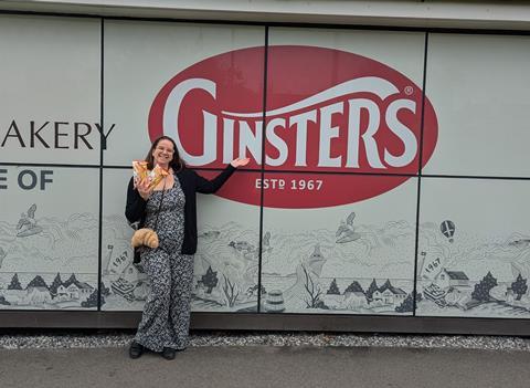 Amy at Ginsters factory - resized