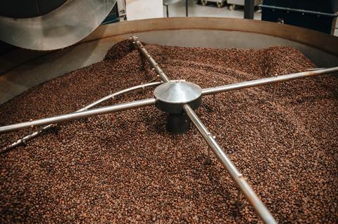 Bridge Coffee Roasters - beans being roasted