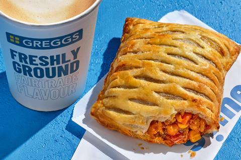 Spicy Vegetable Curry Bake with a latte