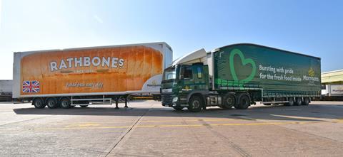 Rathbones Bakery & Morrisons ambient double deck Tiger Trailers