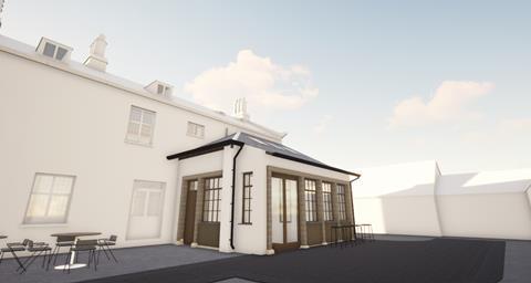 An architect's impression of the new bakery at Levens Hall and Gardens in Cumbria.