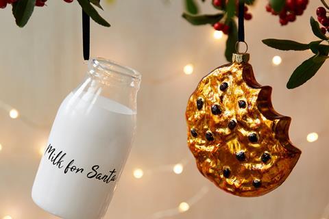 Blondie's Kitchen Milk & Cookie Glass Bauble Set