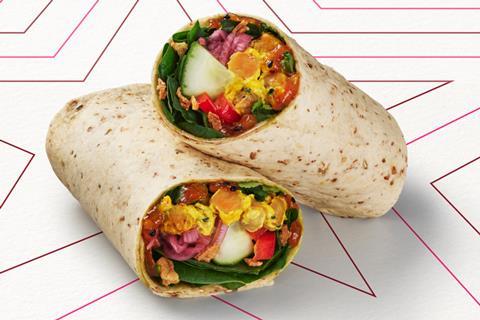 Pret's new Curried Chickpea & Mango Wrap