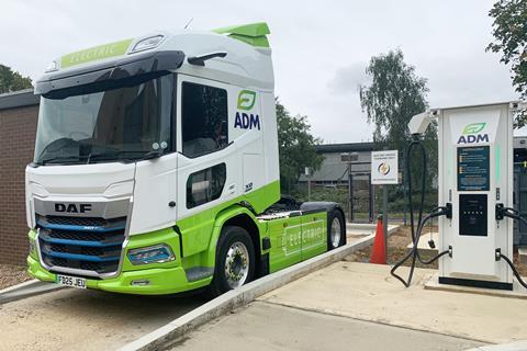 ADM - New electric truck charges up at ADM's site in Corby - 2100x1400