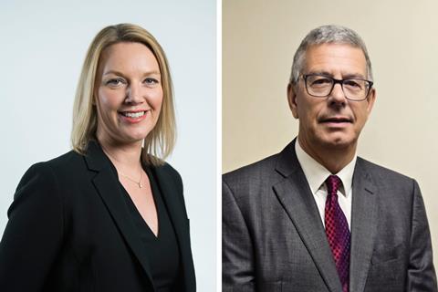 Stateside Foods - New MD Ruth Simpson (left) replaces the retiring Jon Lucas (right)