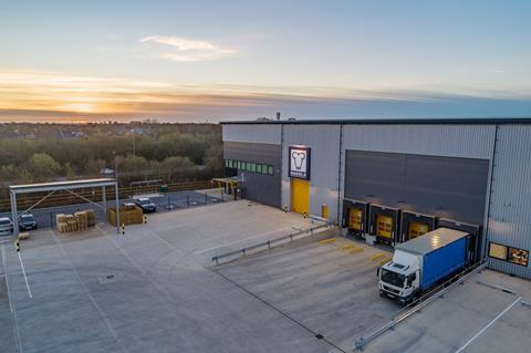 A lorry outside British Bakels distribution centre