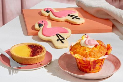 Tropical Muffin, Passion Fruit Tart and Flamingo Shortcake