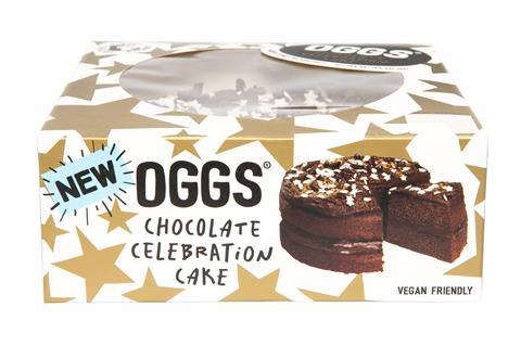 Oggs Chocolate Celebration Cake in packaging