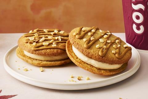 Maple Hazel Costa Express Latte_Maple Hazel Cookie Sandwich_Costa Coffee Autumn 2025
