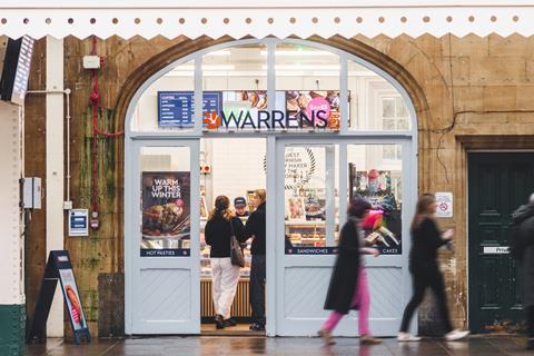 Warrens Bakery new store at Bath Spa train station