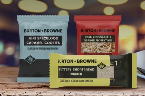 Burton & Browne biscuits in packaging