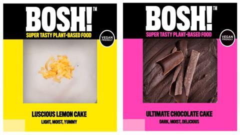 Finsbury and Bosh vegan cakes