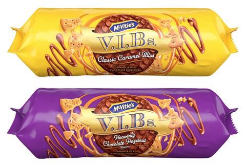McVitie's VIB's in caramel bliss and heavenly chocolate