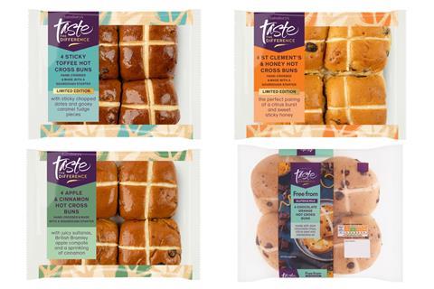 Sainsbury's Taste The Difference hot cross buns new for 2024  2100x1400