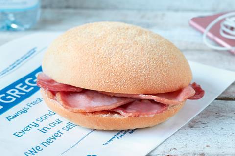 Greggs bacon roll