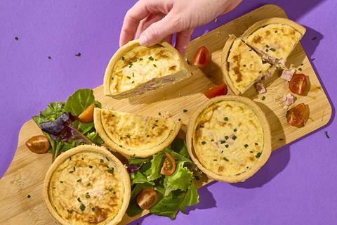 Cheese & Bacon and Cheese & Onion Quiches, Wall's Pastry  1800x1800