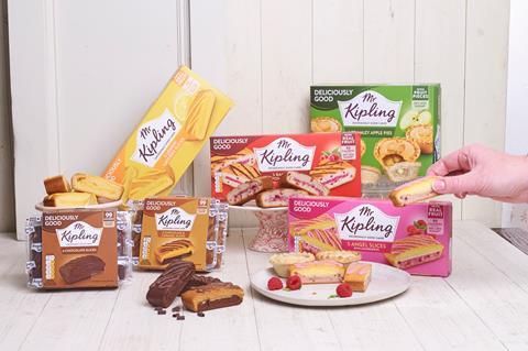 A selection of Mr Kipling products in packaging