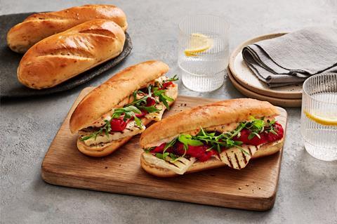 Tesco hot honey rolls with halloumi and red pepper