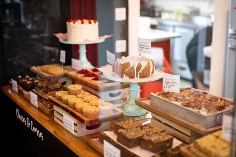 Bad Girl Bakery's cake counter