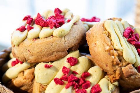 Waitrose - Pistachio & Raspberry Loaded Cookie - 2100x1400