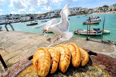 Prima Bakeries Group - Cornish pasties about to be snaffled by seagulls