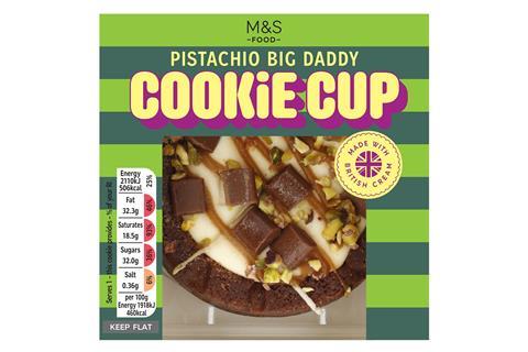 M&S pistachio big daddy cookie cup